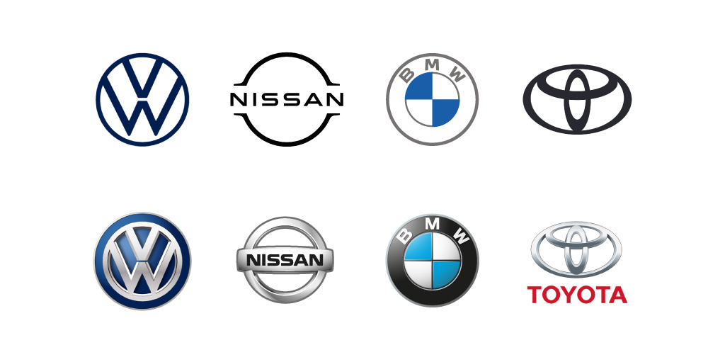 Rebranding di successo Volkswagen, Nissan, Bmw, Toyota